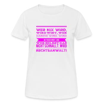 bist du ein Rechtsanwalt? - Frauen T-Shirt atmungsaktiv - Weiß - Vorne - AI Model Female 172 dark (172cm)