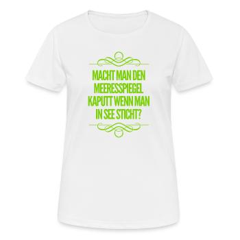 kaputter Meeresspiegel - Frauen T-Shirt atmungsaktiv - Weiß - Vorne - AI Model Female 172 dark (172cm)