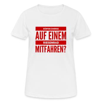 auf dem Riesenrad - Frauen T-Shirt atmungsaktiv - Weiß - Vorne - AI Model Female 172 dark (172cm)