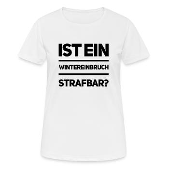 im Winter - Frauen T-Shirt atmungsaktiv - Weiß - Vorne - AI Model Female 172 dark (172cm)