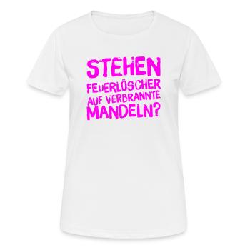 was mögen Feuerlöscher? - Frauen T-Shirt atmungsaktiv - Weiß - Vorne - AI Model Female 172 dark (172cm)