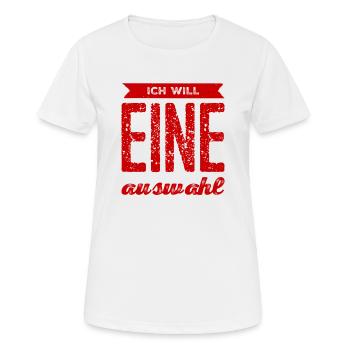 ich will wählen dürfen - Frauen T-Shirt atmungsaktiv - Weiß - Vorne - AI Model Female 172 dark (172cm)