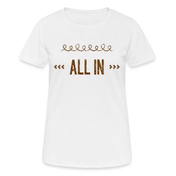 ich wette alles - Frauen T-Shirt atmungsaktiv - Weiß - Vorne - AI Model Female 172 dark (172cm)