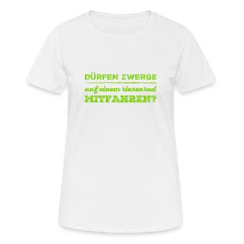 auf dem Riesenrad - Frauen T-Shirt atmungsaktiv - Weiß - Vorne - AI Model Female 172 dark (172cm)