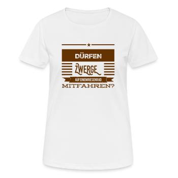 Zwerge fahren Riesenrad - Frauen T-Shirt atmungsaktiv - Weiß - Vorne - AI Model Female 172 dark (172cm)