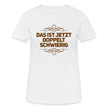 doublement difficile - T-shirt respirant Femme - blanc - Devant - AI Model Female 172 dark (172cm)