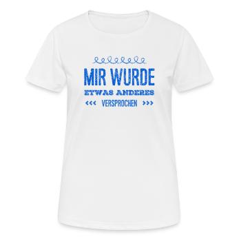 es war eine Lüge - Frauen T-Shirt atmungsaktiv - Weiß - Vorne - AI Model Female 172 dark (172cm)