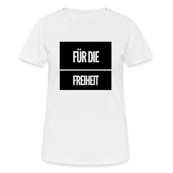 Je suis pour la liberté - T-shirt respirant Femme - blanc - Devant - AI Model Female 172 dark (172cm)