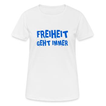 J’aime la liberté - T-shirt respirant Femme - blanc - Devant - AI Model Female 172 dark (172cm)