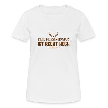 pessimism is quite high - Women's Breathable T-Shirt - white - Front - AI Model Female 172 dark (172cm)