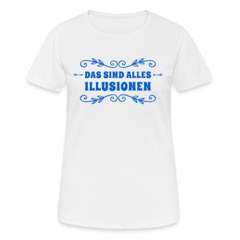 das sind fake news - Frauen T-Shirt atmungsaktiv - Weiß - Vorne - AI Model Female 172 dark (172cm)