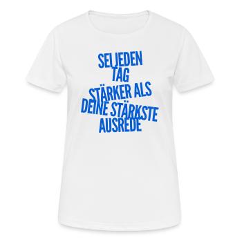 be strong - Women's Breathable T-Shirt - white - Front - AI Model Female 172 dark (172cm)