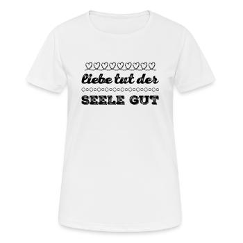 die Liebe ist wunderbar - Frauen T-Shirt atmungsaktiv - Weiß - Vorne - AI Model Female 172 dark (172cm)