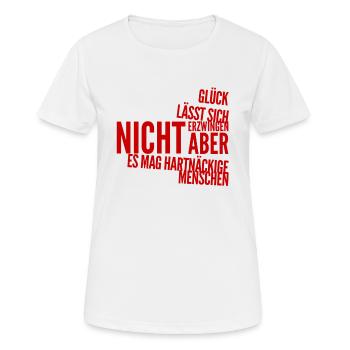 Je n’abandonne pas - T-shirt respirant Femme - blanc - Devant - AI Model Female 172 dark (172cm)
