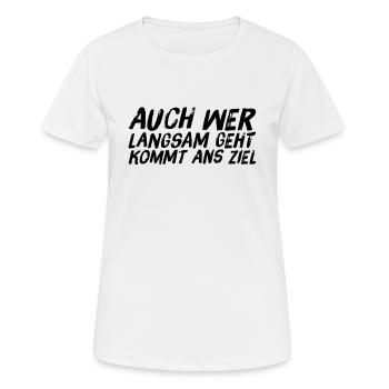 Prends ton temps - T-shirt respirant Femme - blanc - Devant - AI Model Female 172 dark (172cm)