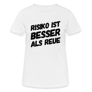 Le risque vaut mieux que le regret - T-shirt respirant Femme - blanc - Devant - AI Model Female 172 dark (172cm)