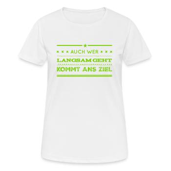 Slow movement - Women's Breathable T-Shirt - white - Front - AI Model Female 172 dark (172cm)