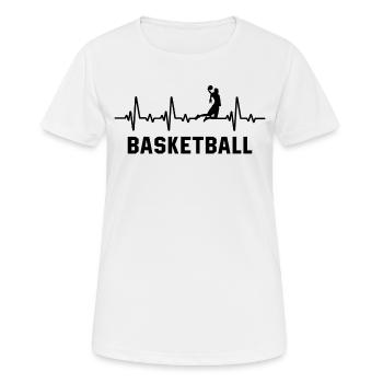 Basket-ball - T-shirt respirant Femme - blanc - Devant - AI Model Female 172 dark (172cm)