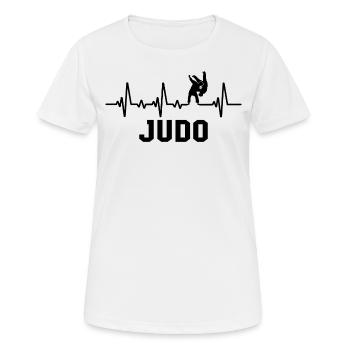 Judo Heartbeat Martial Arts Judoka - Women's Breathable T-Shirt - white - Front - AI Model Female 172 dark (172cm)
