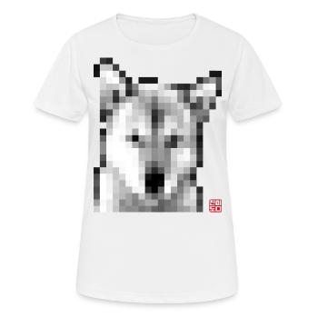 Jindo Mosaik mL - Frauen T-Shirt atmungsaktiv - Weiß - Vorne - AI Model Female 172 dark (172cm)