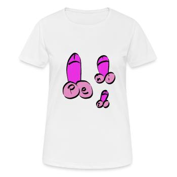 Pénis membre de la dans le pantalon de pénis - T-shirt respirant Femme - blanc - Devant - AI Model Female 172 dark (172cm)