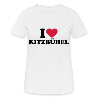 I love Kitzbühel - T-shirt respirant Femme - blanc - Devant - AI Model Female 172 dark (172cm)