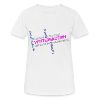 winterbader eisbader polar eisbad winter kältebad - Frauen T-Shirt atmungsaktiv - Weiß - Vorne - AI Model Female 172 dark (172cm)