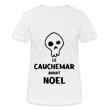 Le cauchemar avant le Noël - T-shirt respirant Femme - blanc - Devant - AI Model Female 172 dark (172cm)