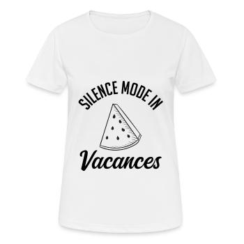 silence mode in vacancy. - Women's Breathable T-Shirt - white - Front - AI Model Female 172 dark (172cm)
