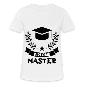 Diplôme Master. - T-shirt respirant Femme - blanc - Devant - AI Model Female 172 dark (172cm)