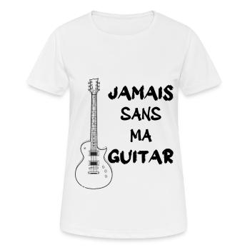 jamais sans la guitare - T-shirt respirant Femme - blanc - Devant - AI Model Female 172 dark (172cm)