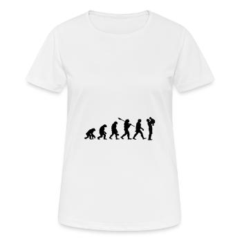 évolution, père, - T-shirt respirant Femme - blanc - Devant - AI Model Female 172 dark (172cm)