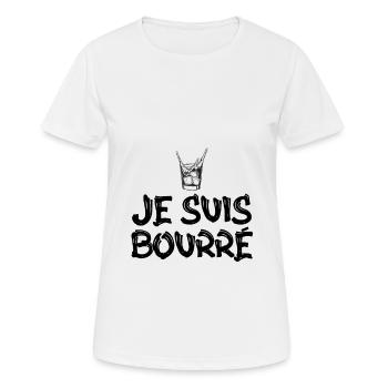 surprise je suis bourré - T-shirt respirant Femme - blanc - Devant - AI Model Female 172 dark (172cm)
