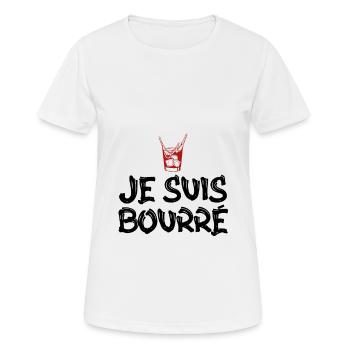 surprise je suis bourré - T-shirt respirant Femme - blanc - Devant - AI Model Female 172 dark (172cm)