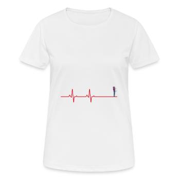 Liebespaar Herzschlag - Frauen T-Shirt atmungsaktiv - Weiß - Vorne - AI Model Female 172 dark (172cm)