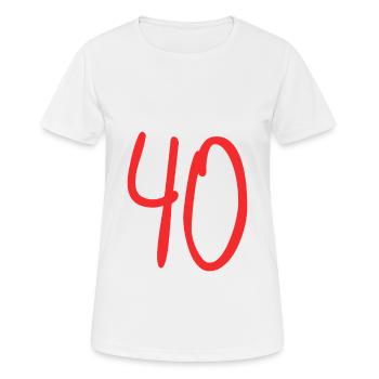 Geburtstagsgeschenk 40 Jahre - Frauen T-Shirt atmungsaktiv - Weiß - Vorne - AI Model Female 172 dark (172cm)