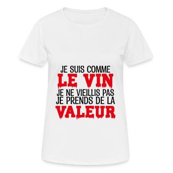 Je Suis Comme Le Vin - T-shirt respirant Femme - blanc - Devant - AI Model Female 172 dark (172cm)
