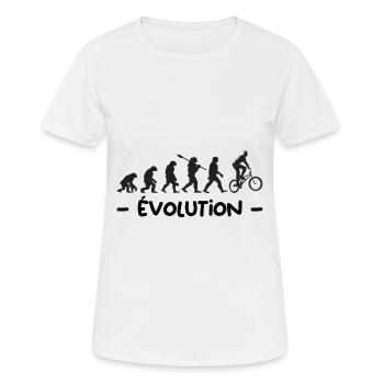 Evolution BMX - T-shirt respirant Femme - blanc - Devant - AI Model Female 172 dark (172cm)