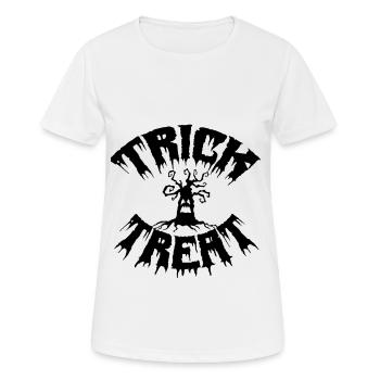 trick treat, Halloween. - T-shirt respirant Femme - blanc - Devant - AI Model Female 172 dark (172cm)