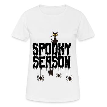 GRUSELIGE JAHRESZEIT . - Frauen T-Shirt atmungsaktiv - Weiß - Vorne - AI Model Female 172 dark (172cm)