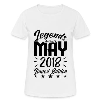 Born May 2018 Birthday gift 2018. - Women's Breathable T-Shirt - white - Front - AI Model Female 172 dark (172cm)