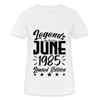 Geboren 1985 Geburtstagsgeschenk 1985. - Frauen T-Shirt atmungsaktiv - Weiß - Vorne - AI Model Female 172 dark (172cm)