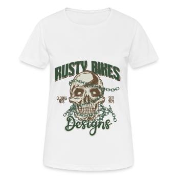 Rusty Bikes Designs. Motorcycle. Biker Design. - Women's Breathable T-Shirt - white - Front - AI Model Female 172 dark (172cm)