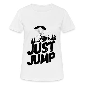 Parachutisme saut en parachute - T-shirt respirant Femme - blanc - Devant - AI Model Female 172 dark (172cm)