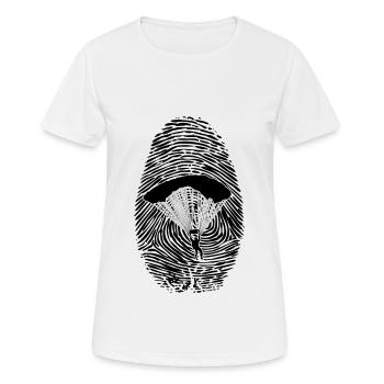 Parachute skydiving imprint - Women's Breathable T-Shirt - white - Front - AI Model Female 172 dark (172cm)