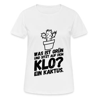 Kinderwitze Lustige Sprüche Kaktus Klo - Frauen T-Shirt atmungsaktiv - Weiß - Vorne - AI Model Female 172 dark (172cm)