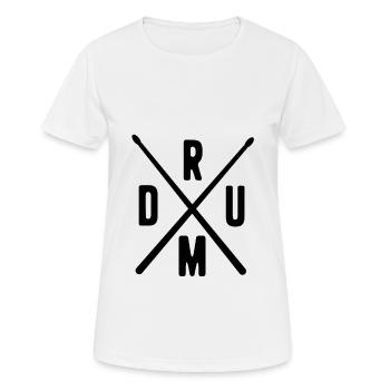 Drums drummer Drum II - Women's Breathable T-Shirt - white - Front - AI Model Female 172 dark (172cm)