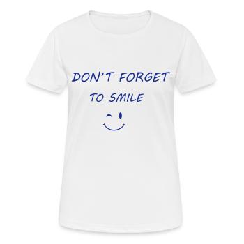 Smile - T-shirt respirant Femme - blanc - Devant - AI Model Female 172 dark (172cm)