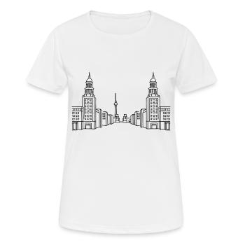 Frankfurter Tor Berlin - T-shirt respirant Femme - blanc - Devant - AI Model Female 172 dark (172cm)