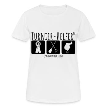 Turnier-Helfer - Frauen T-Shirt atmungsaktiv - Weiß - Vorne - AI Model Female 172 dark (172cm)